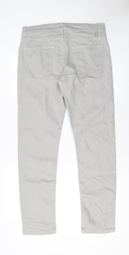 Mens UK Size M Zara Man Slim Fit Straight Grey Jeans