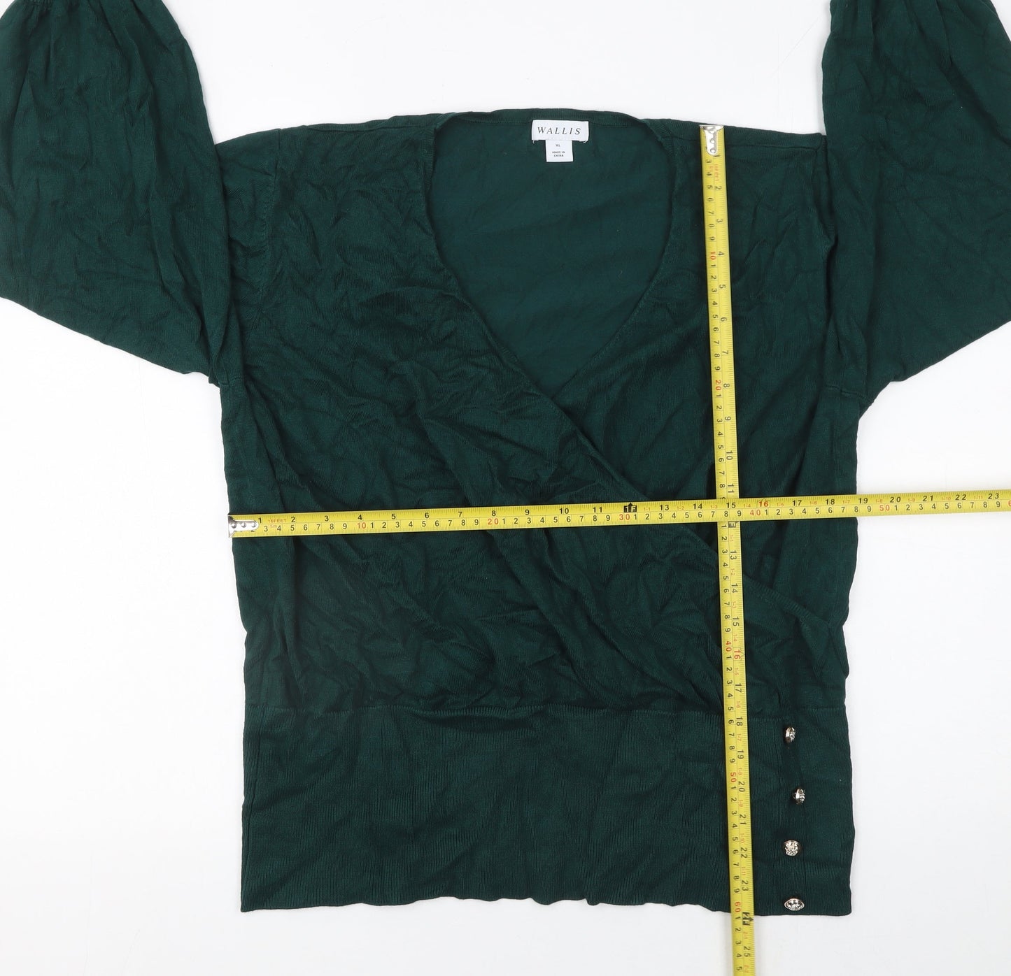 Womens UK Size XL Wallis Green Wrap Jumper