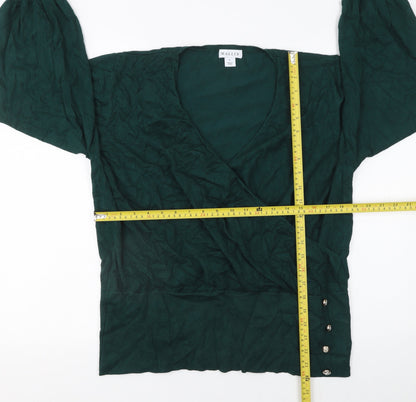 Womens UK Size XL Wallis Green Wrap Jumper
