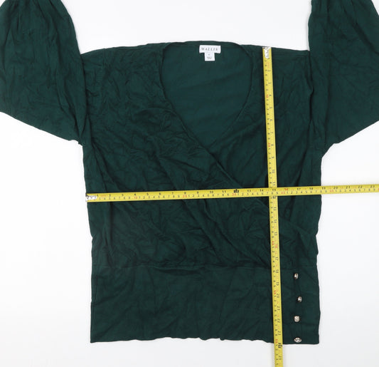 Womens UK Size XL Wallis Green Wrap Jumper