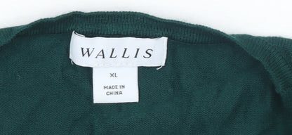 Womens UK Size XL Wallis Green Wrap Jumper