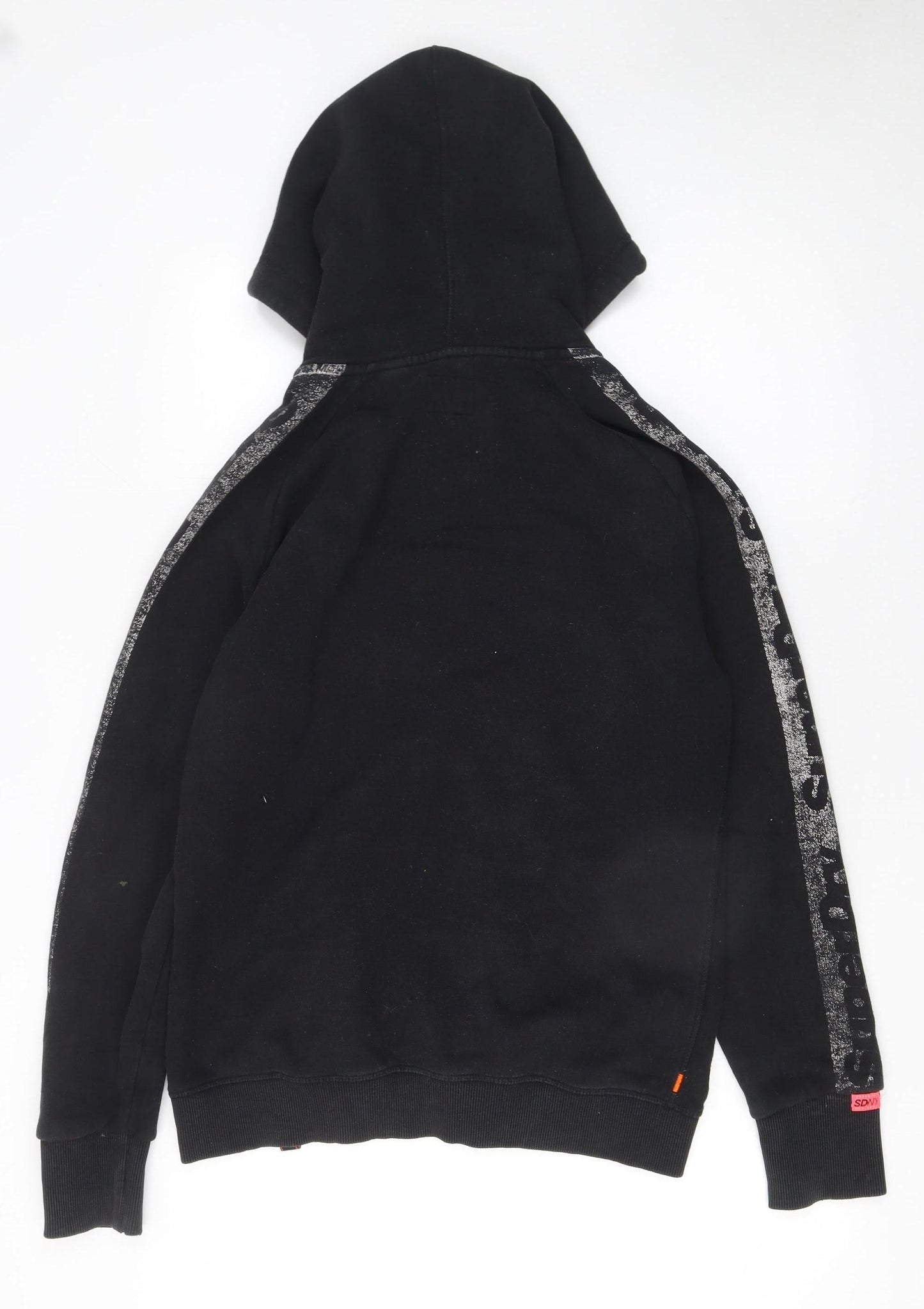 Womens UK Size XL Superdry Black Full Zip Hoodie