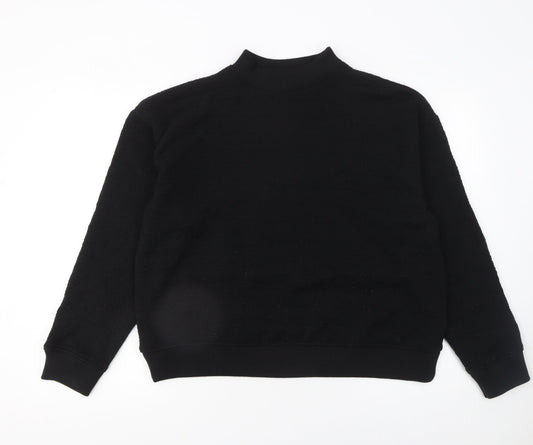 Womens UK Size S Zara Black Pullover Sweatshirt