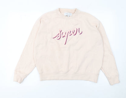 Womens UK Size M Maison Labiche Beige Pullover Sweatshirt