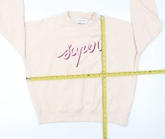 Womens UK Size M Maison Labiche Beige Pullover Sweatshirt