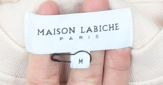 Womens UK Size M Maison Labiche Beige Pullover Sweatshirt