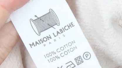 Womens UK Size M Maison Labiche Beige Pullover Sweatshirt