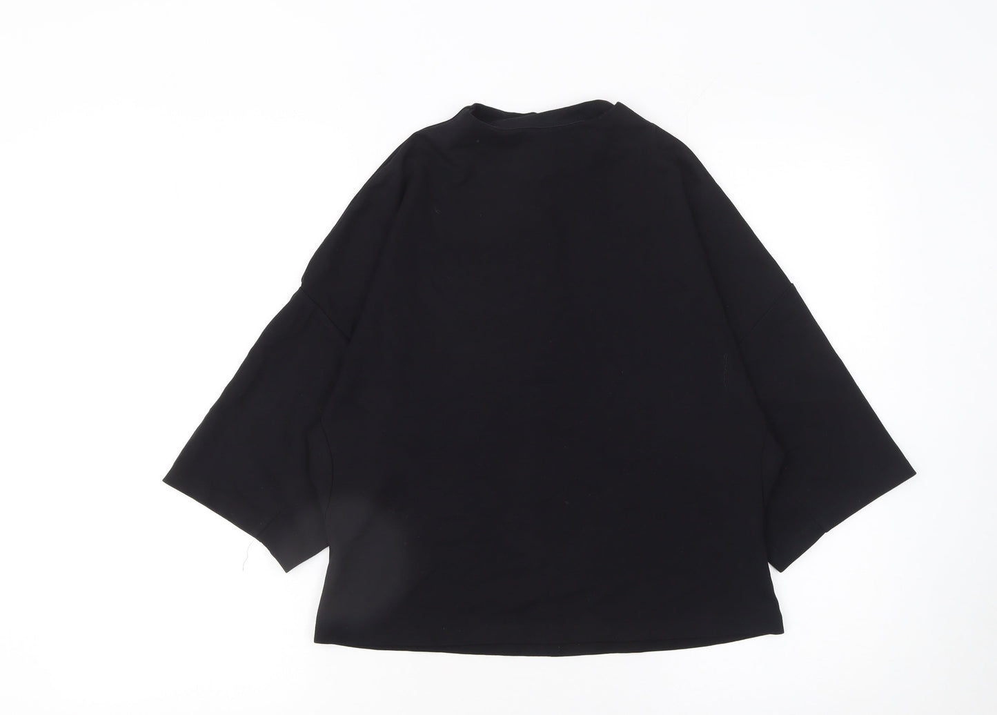 Womens UK Size 8 Mango Black Basic Blouse