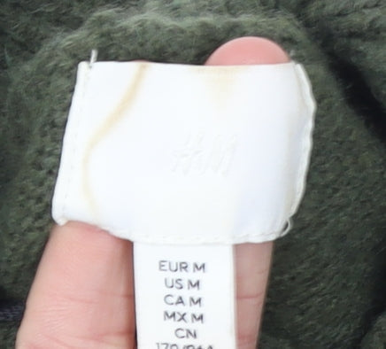 Womens UK Size 12 H&M Green Pullover Jumper