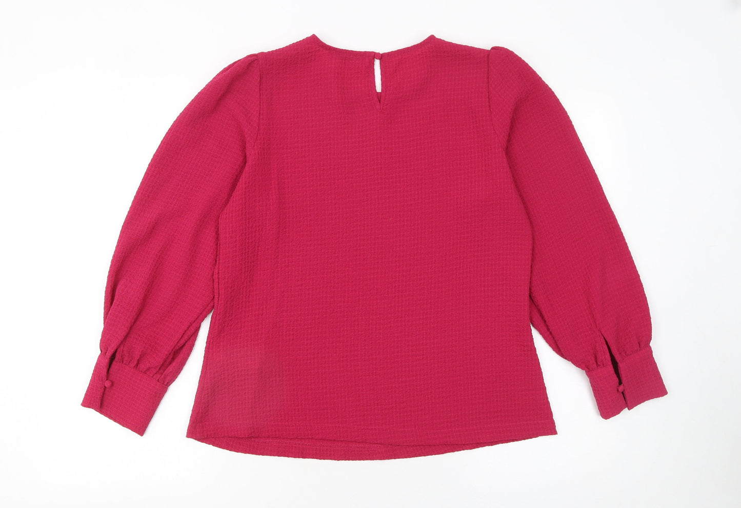 Womens UK Size 12 Gallery Pink Basic Blouse