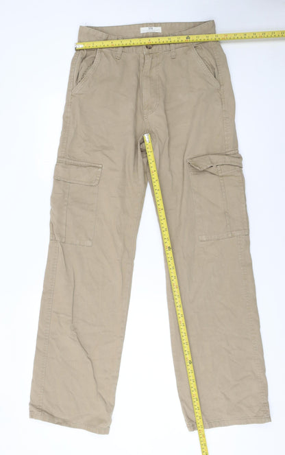Womens UK Size 12 STR Regular Fit Cargo Beige Trousers