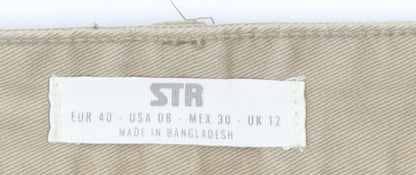 Womens UK Size 12 STR Regular Fit Cargo Beige Trousers