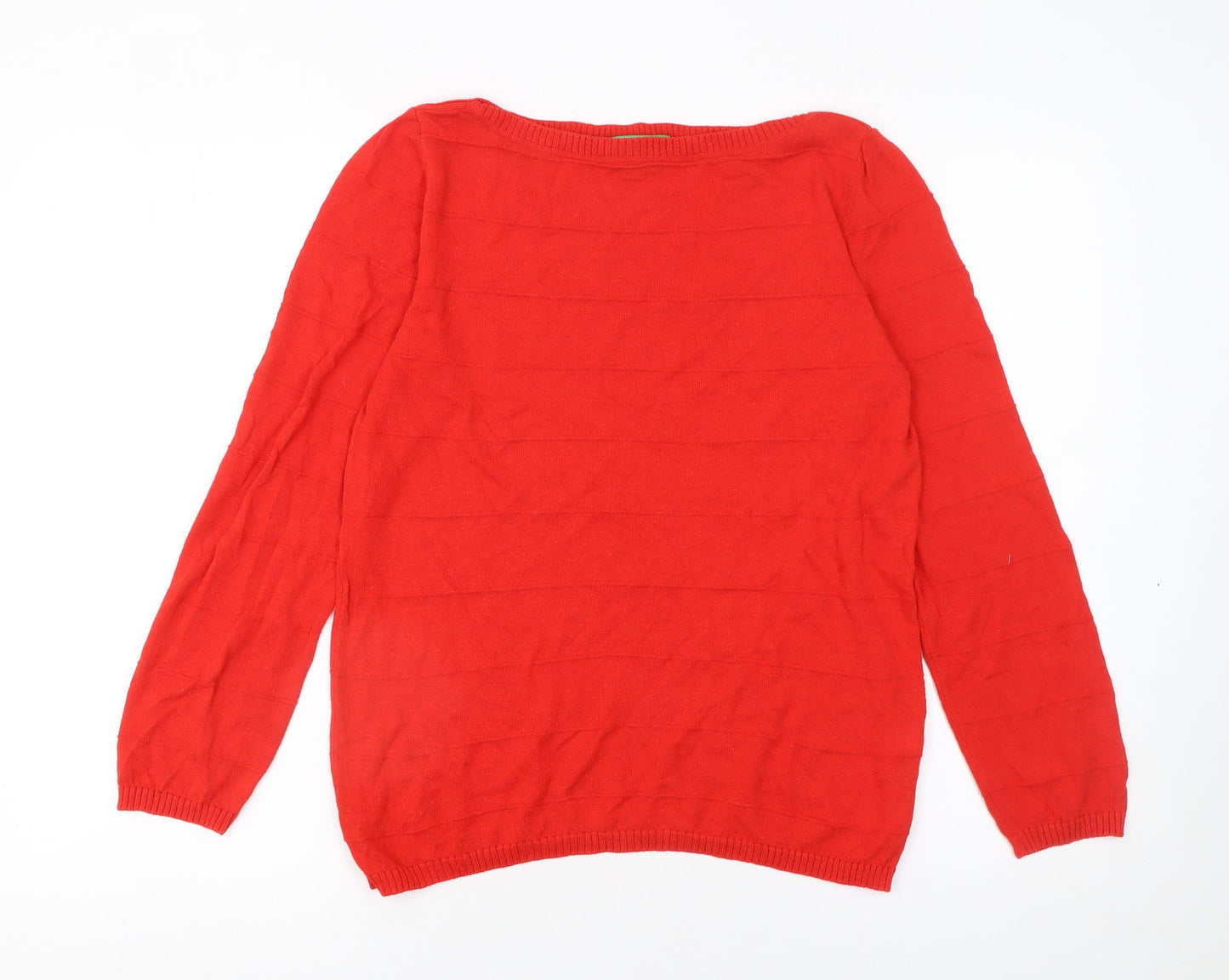 Womens UK Size M United Colors of Benetton Red Pullover Jumper