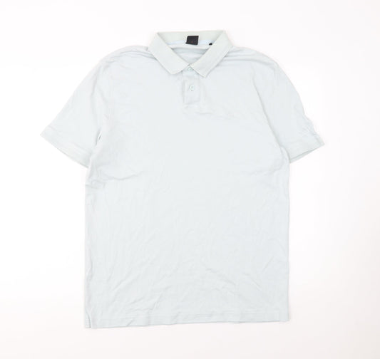 BOSS Men’s White Cotton Polo Shirt Size L Regular Fit
