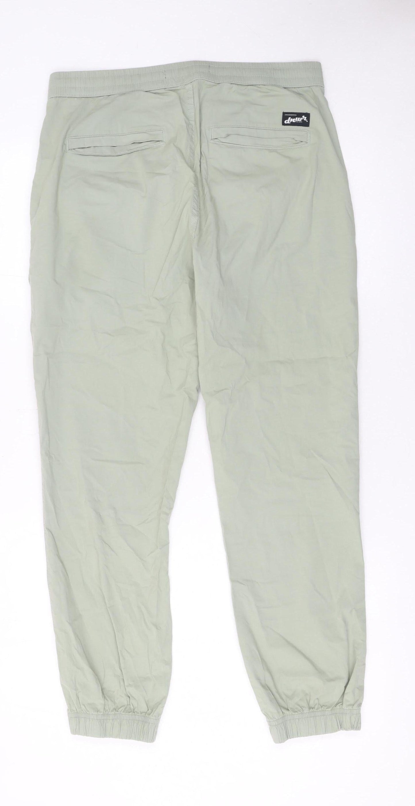 Womens UK Size M Zara Regular Fit Jogger Green Trousers