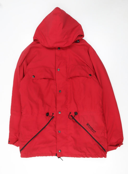 Mens UK Size S Bradsport Red Parka Coat