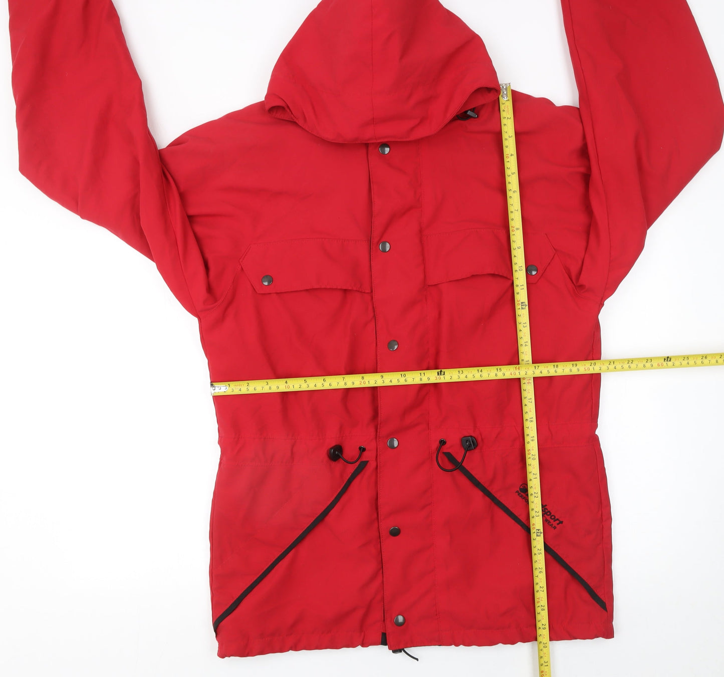 Mens UK Size S Bradsport Red Parka Coat