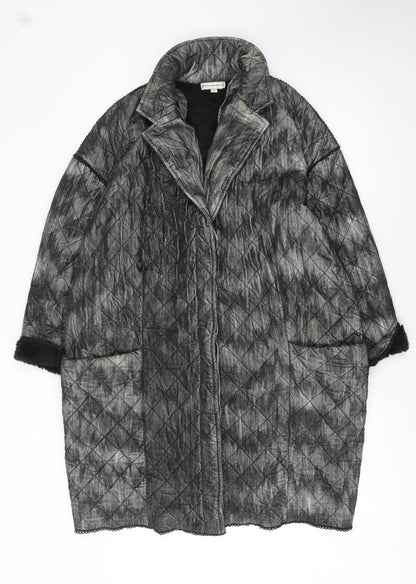 Womens UK Size XS Conditions Apply Grey Quilted Coat
