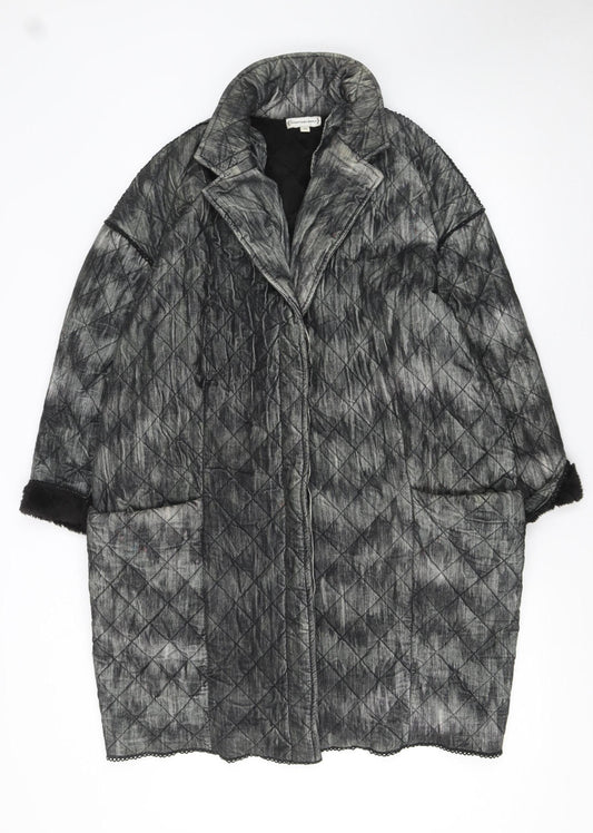 Womens UK Size XS Conditions Apply Grey Quilted Coat