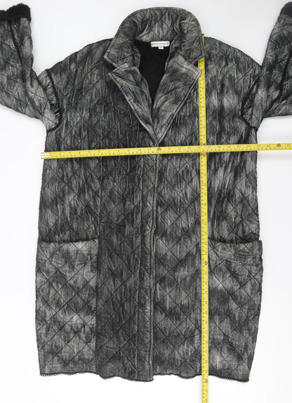 Womens UK Size XS Conditions Apply Grey Quilted Coat