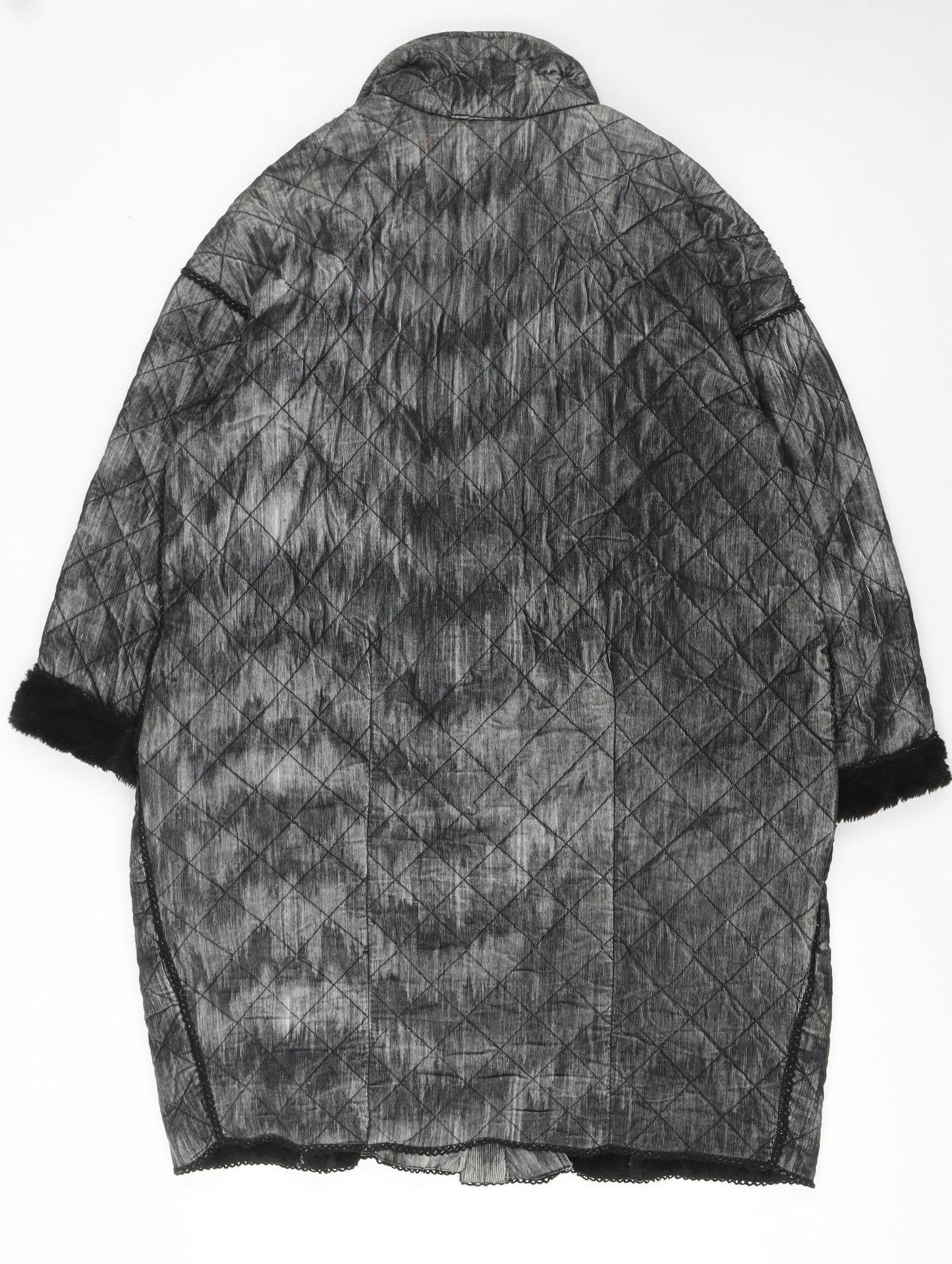 Womens UK Size XS Conditions Apply Grey Quilted Coat