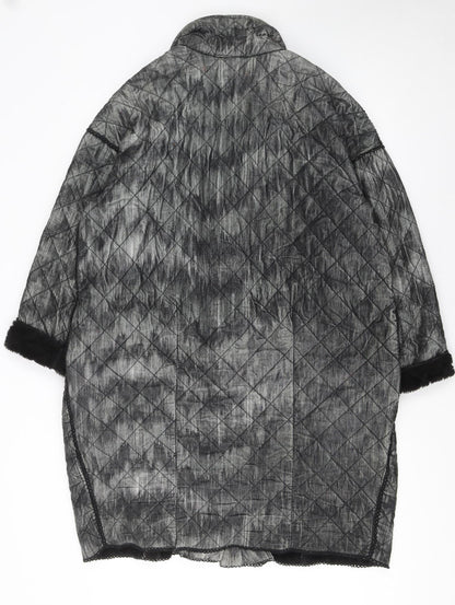 Womens UK Size XS Conditions Apply Grey Quilted Coat