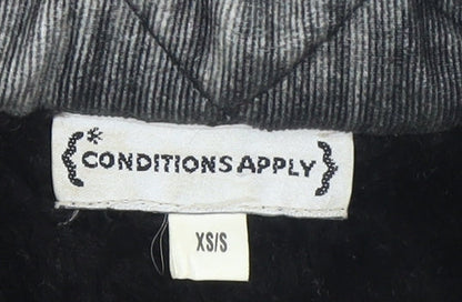 Womens UK Size XS Conditions Apply Grey Quilted Coat