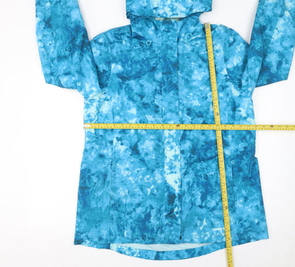 Womens UK Size 12 Lands' End Blue Rain Coat