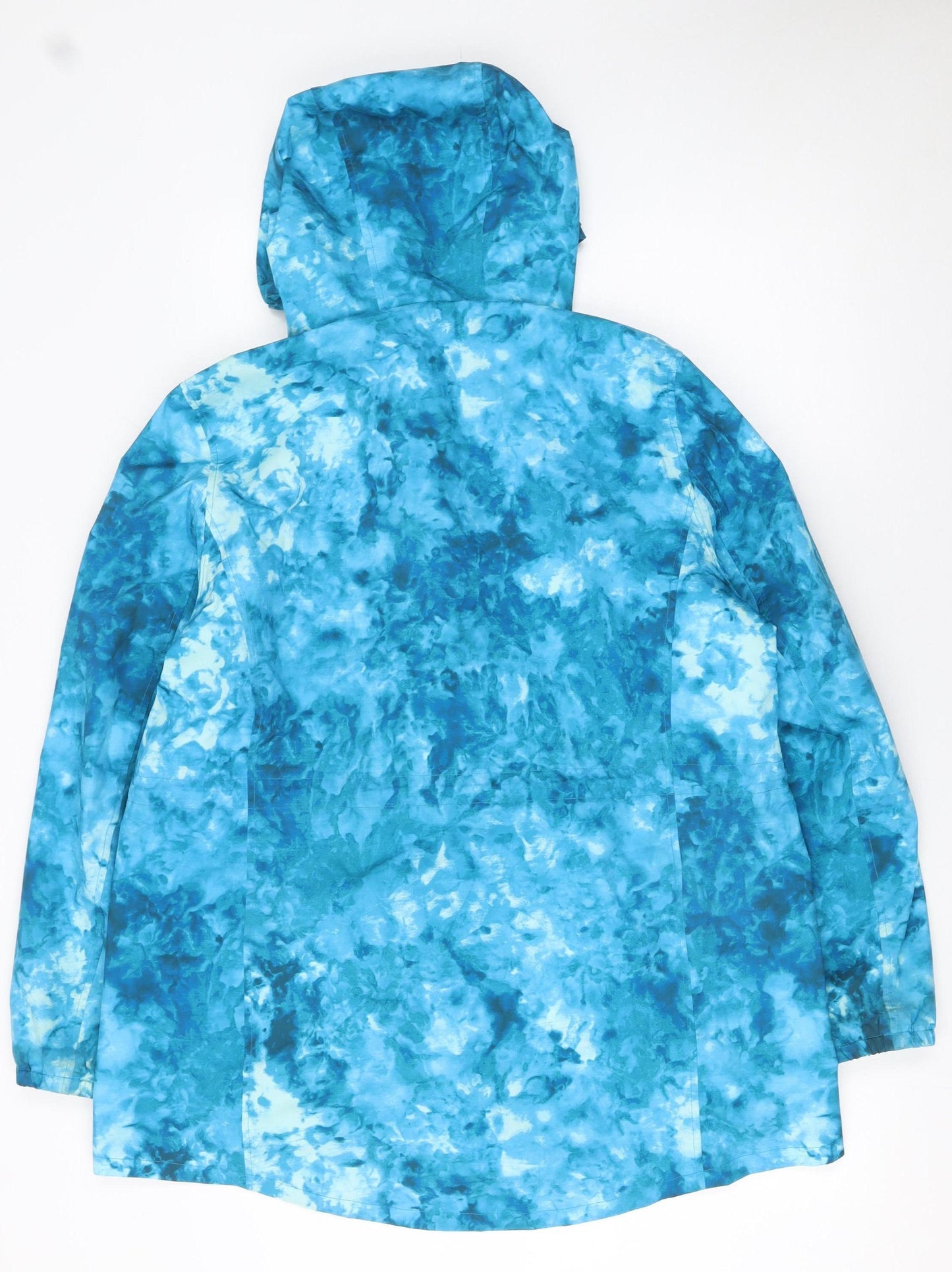 Womens UK Size 12 Lands' End Blue Rain Coat