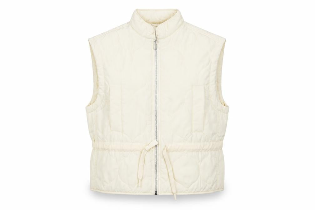 Womens UK Size S Primark Ivory Quilted Coat