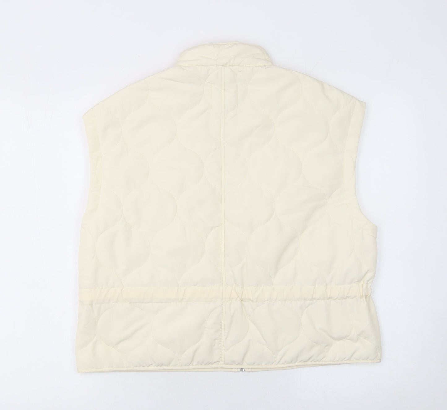 Womens UK Size S Primark Ivory Quilted Coat
