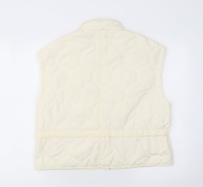 Womens UK Size S Primark Ivory Quilted Coat