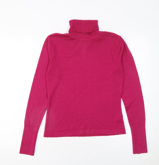 Womens UK Size S Turnover Pink Pullover Jumper