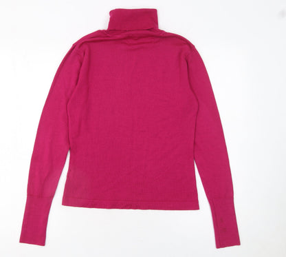 Womens UK Size S Turnover Pink Pullover Jumper