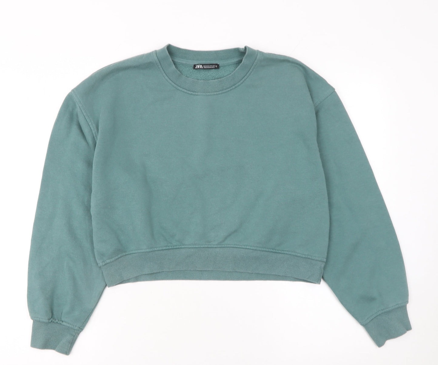 Womens UK Size 12 Zara Green Pullover Sweatshirt