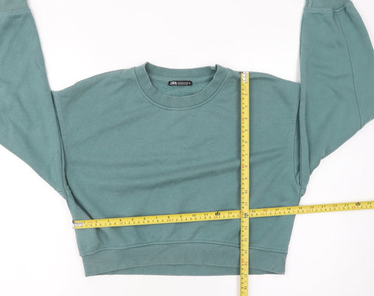 Womens UK Size 12 Zara Green Pullover Sweatshirt
