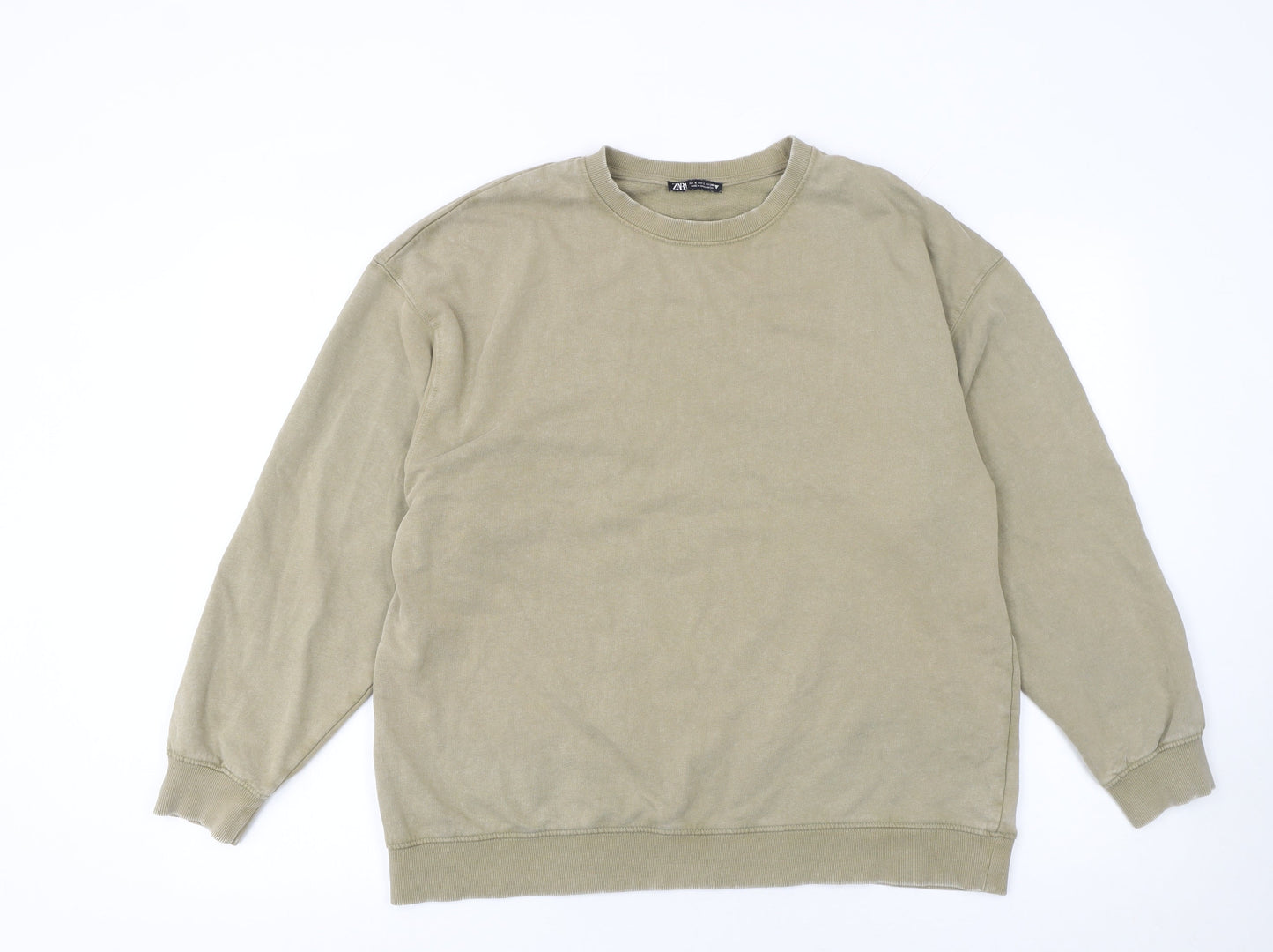 Womens UK Size S Zara Beige Pullover Sweatshirt