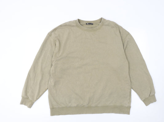 Womens UK Size S Zara Beige Pullover Sweatshirt