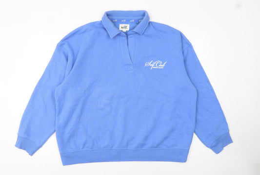 Womens UK Size L NEXT Blue Pullover Sweatshirt