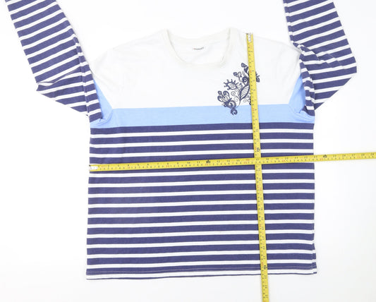 Womens UK Size L Damart Blue Basic T-Shirt