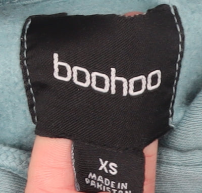 Womens UK Size XS Boohoo Blue Pullover Hoodie