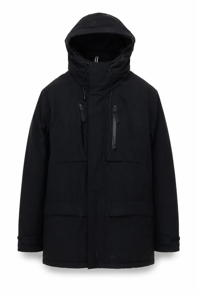 Mens UK Size XS George Black Parka Coat