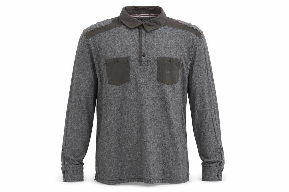 Next Men's Grey Cotton Long Sleeve Casual Button-Up Shirt Size M