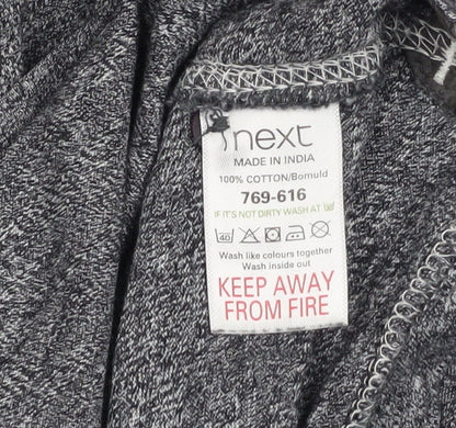 Next Men's Grey Cotton Long Sleeve Casual Button-Up Shirt Size M