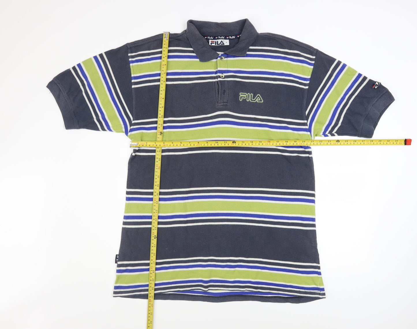 Mens UK Size L FILA 100% Cotton Polo Shirt