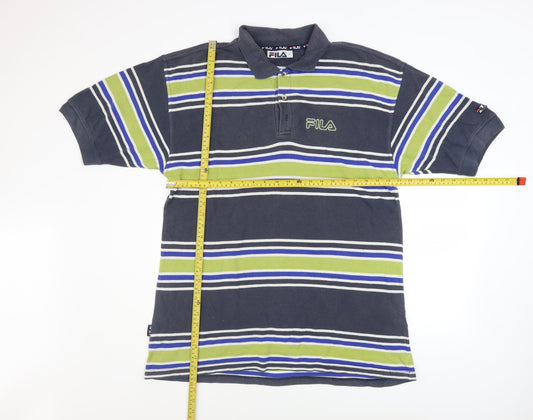 Mens UK Size L FILA 100% Cotton Polo Shirt