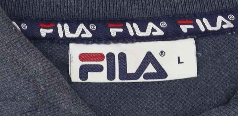 Mens UK Size L FILA 100% Cotton Polo Shirt
