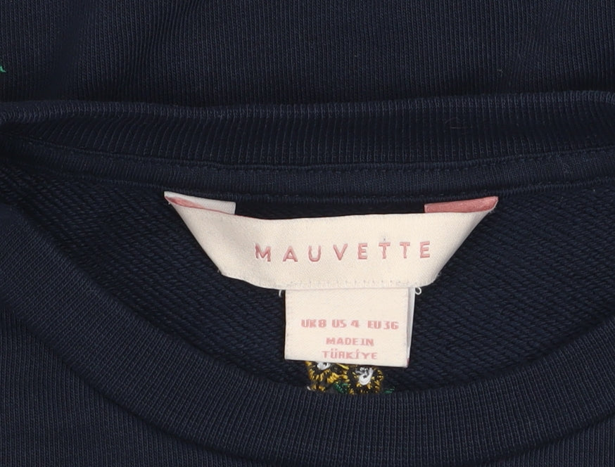 Womens UK Size 8 Mauvette Blue Pullover Sweatshirt