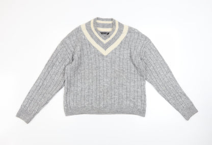 Womens UK Size S Dunnes Stores Grey Pullover Jumper