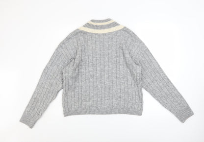 Womens UK Size S Dunnes Stores Grey Pullover Jumper